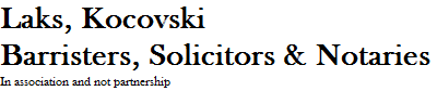 Laks Kocovski Barrister and Solicitors